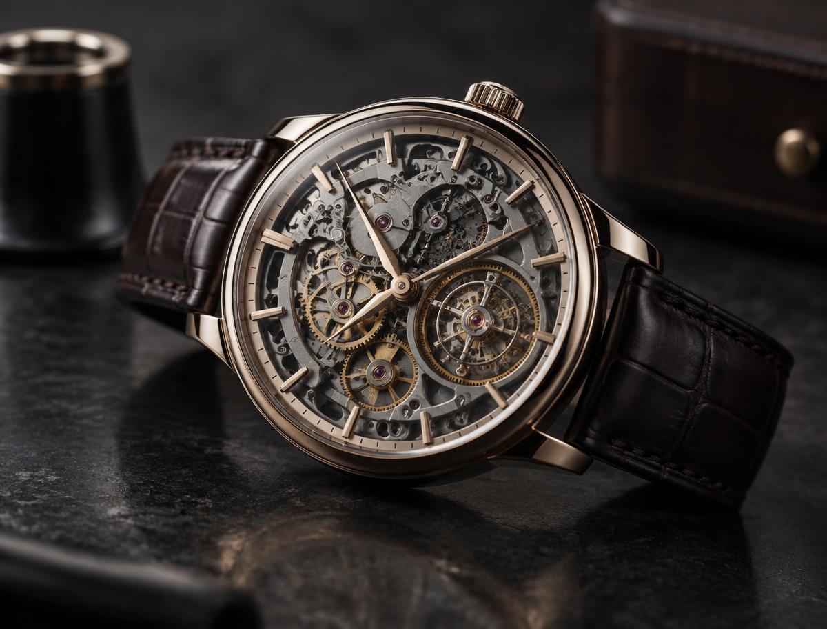 Illustrative mechanical prestige watch